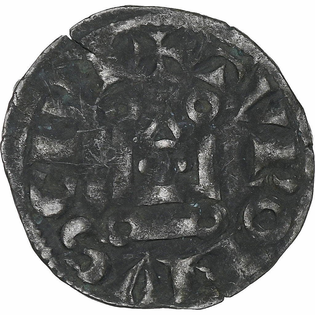 Francia, Louis VIII-IX, Denier Tournois, 1223-1244, Vellón, BC+, Duplessy:187