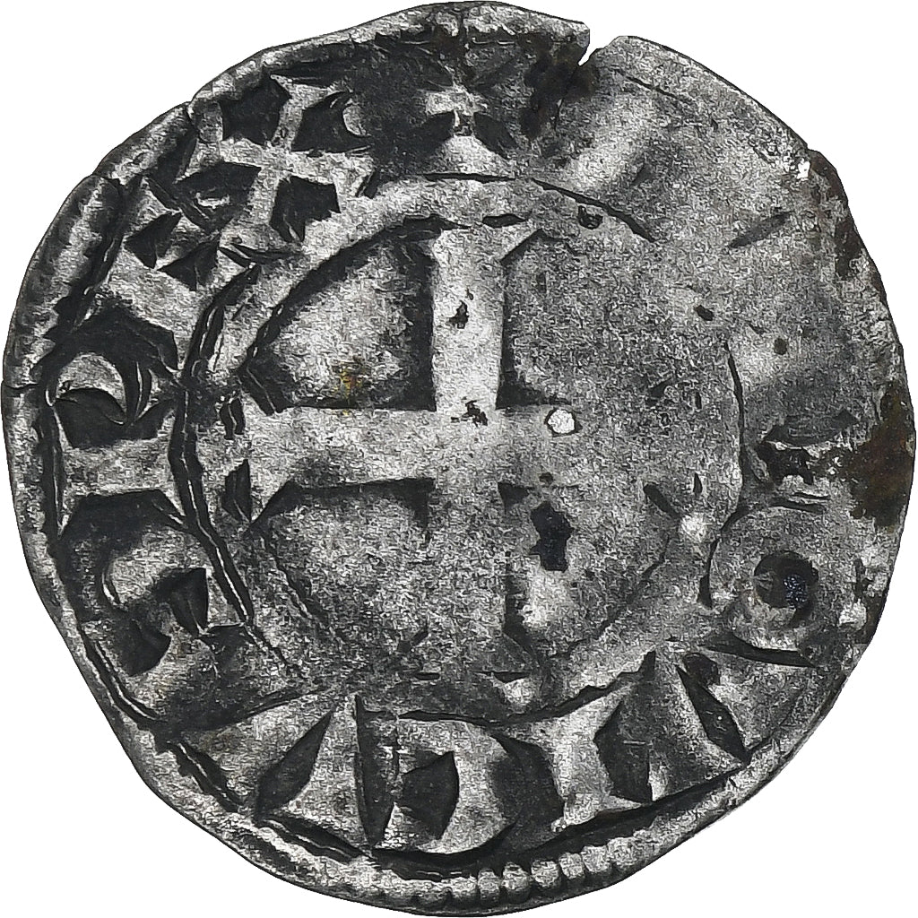 Francia, Louis VIII-IX, Denier Tournois, 1223-1244, Vellón, BC+, Duplessy:187
