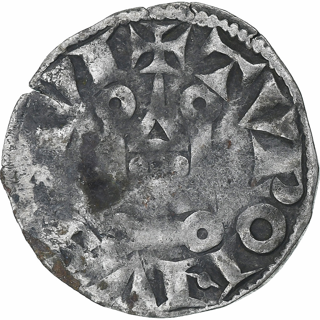 Francia, Louis VIII-IX, Denier Tournois, 1223-1244, Vellón, BC+, Duplessy:187