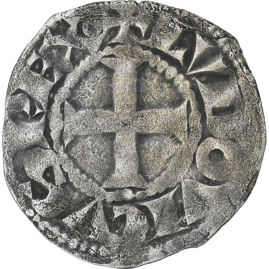 Francia, Louis VIII-IX, Denier Tournois, 1223-1244, Vellón, BC+, Duplessy:187