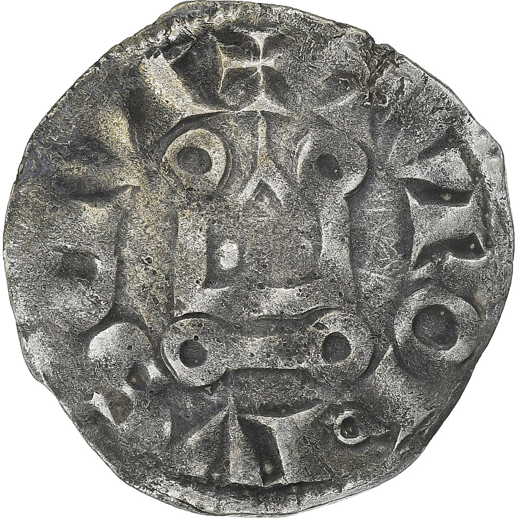 Francia, Louis VIII-IX, Denier Tournois, 1223-1244, Vellón, BC+, Duplessy:187