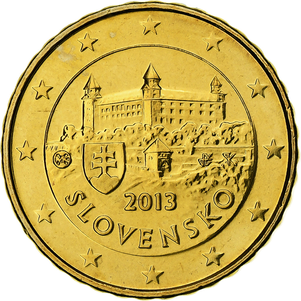 Slovakia, 10 Euro Cent, 2013, Kremnica, BU, MS(65-70), Nordic gold, KM:98