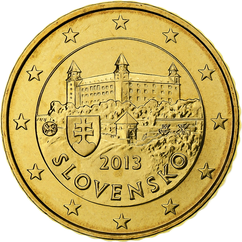 Słowacja, 50 Euro Cent, 2013, Kremnica, BU, MS(65-70), Nordic gold, KM:100