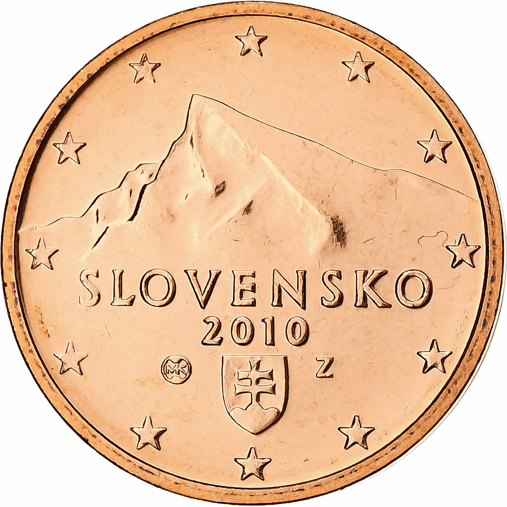 Slovakia, 2 Euro Cent, 2010, Kremnica, BU, MS(65-70), Copper Plated Steel, KM:96