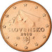 Slovacchia, 5 Euro Cent, 2010, Kremnica, BU, FDC, Acciaio placcato rame, KM:97