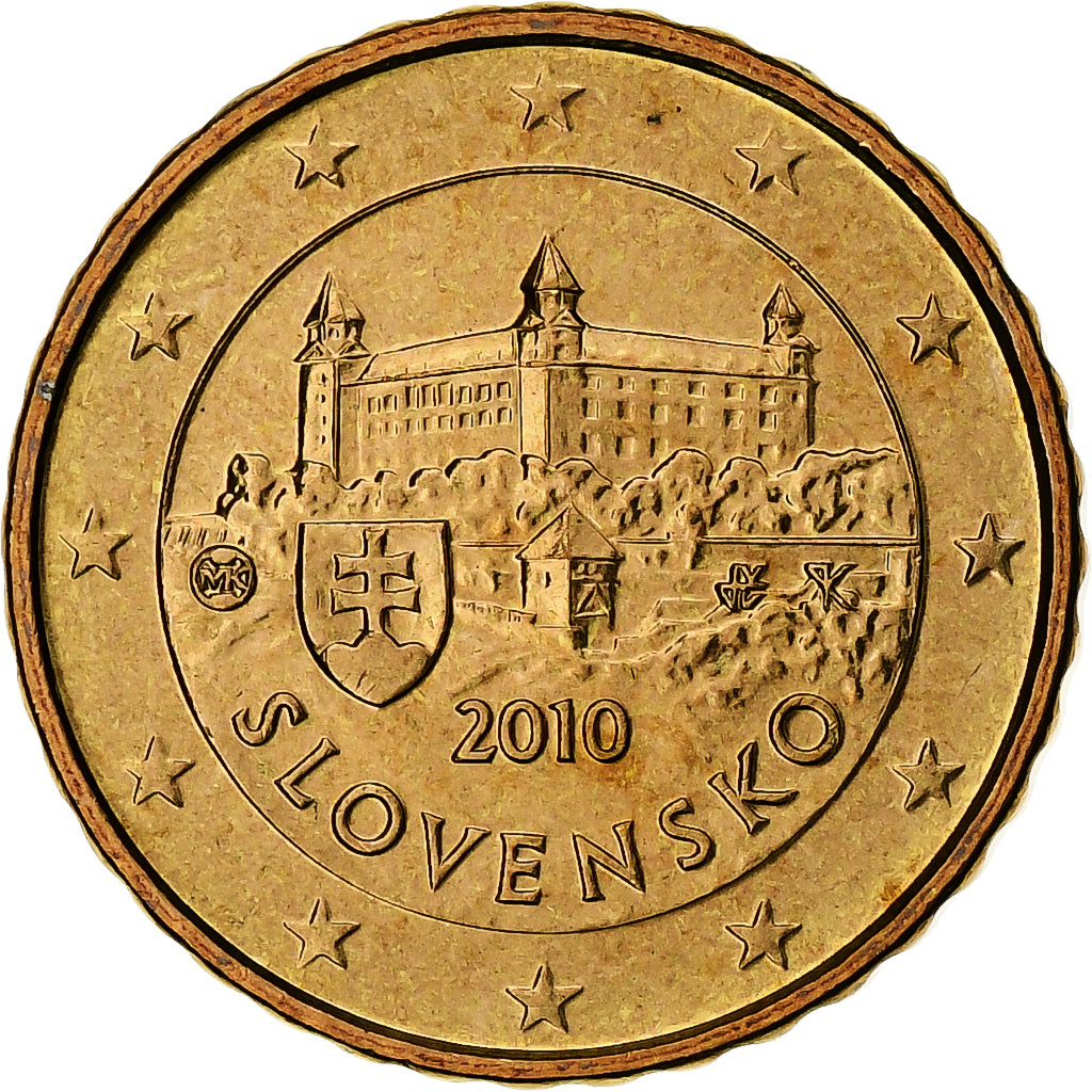 Slovakia, 10 Euro Cent, 2010, Kremnica, BU, MS(65-70), Nordic gold, KM:98