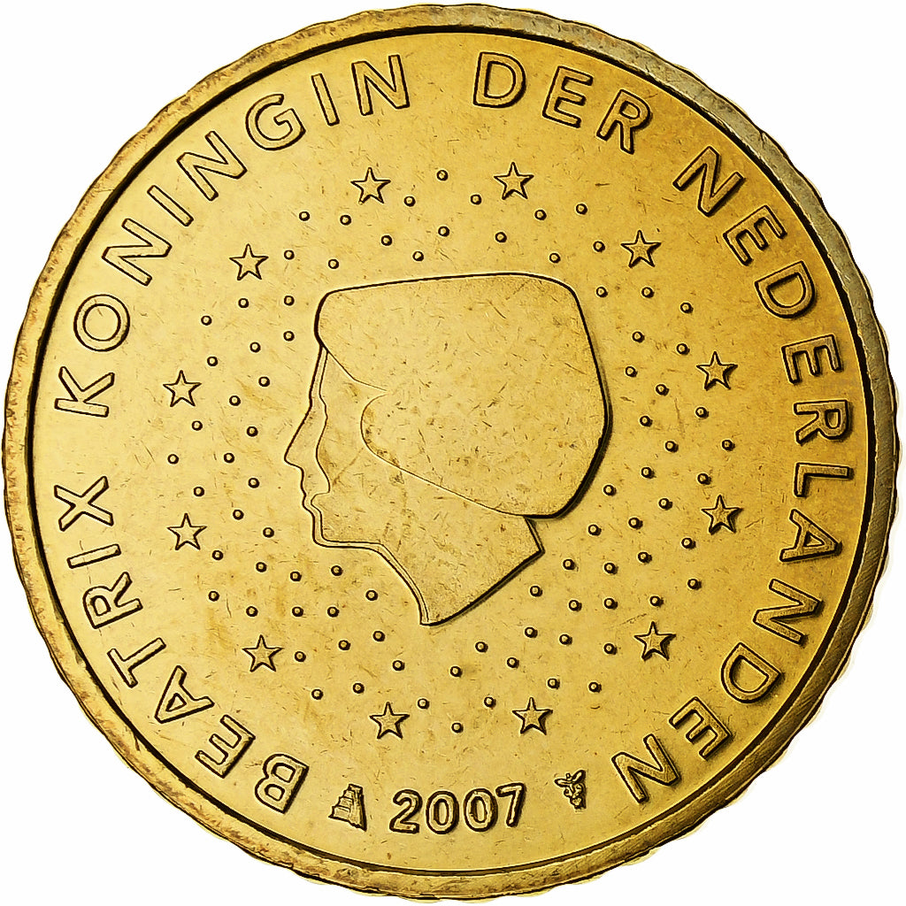 Paesi Bassi, Beatrix, 50 Euro Cent, 2007, Utrecht, BU, SPL+, Nordic gold, KM:239