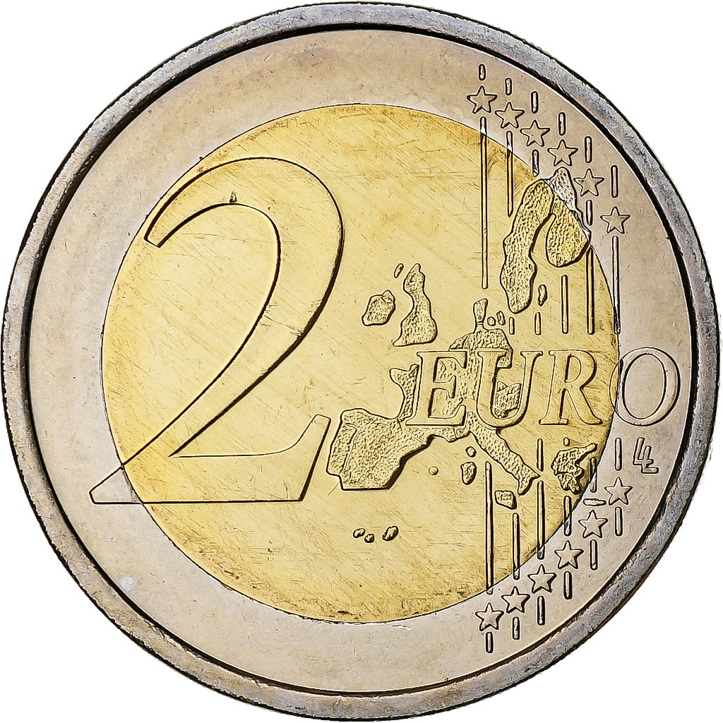 Finlandia, 60th Anniversary of the UN, 2 Euro, 2005, Vantaa, SC+, Bimetálico