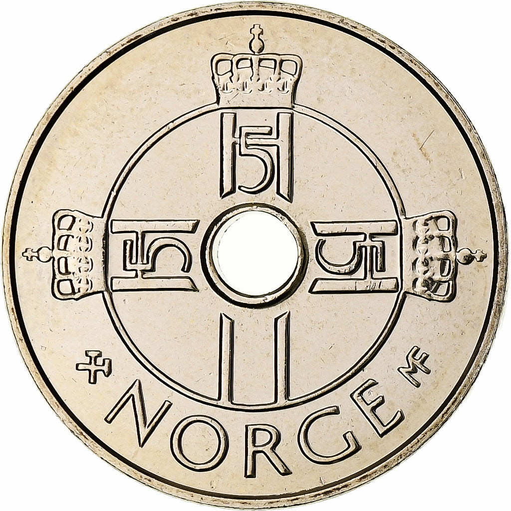 Noorwegen, Harald V, 1 Krone, 2006, Kongsberg, Cupro-nikkel, UNC, KM:462