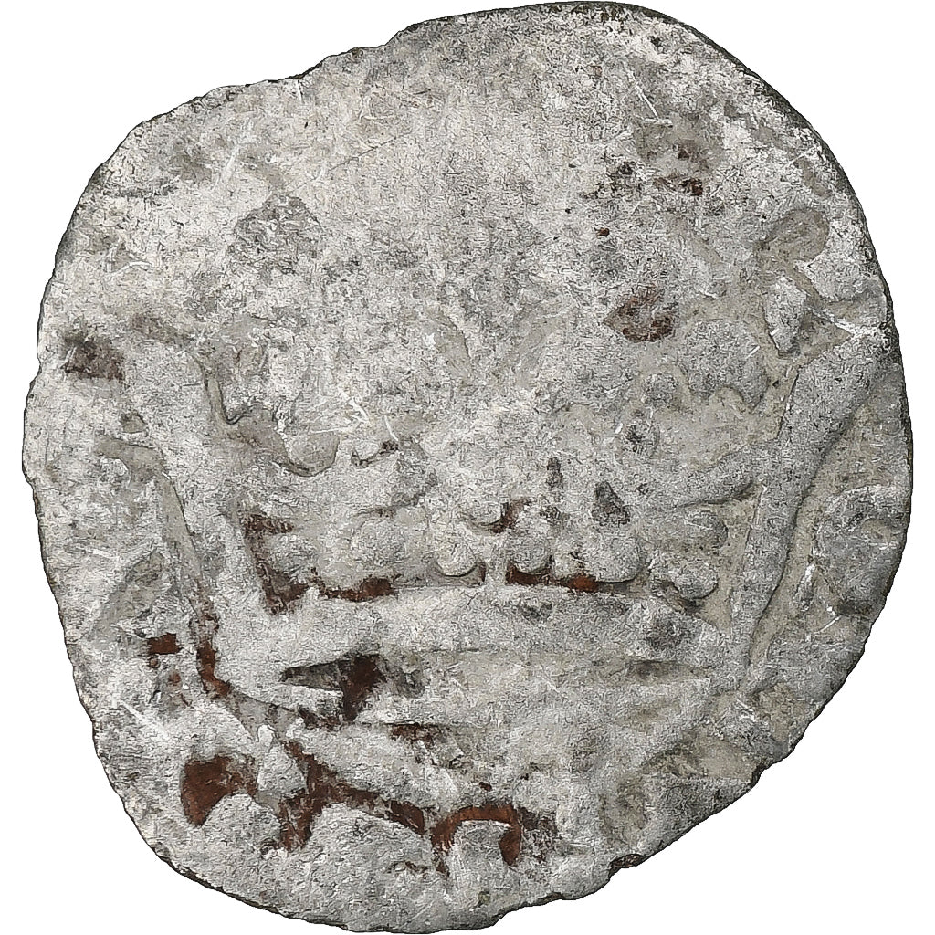 França, Charles IV, Double Parisis, 1323-1328, Lingote, VF(20-25)
