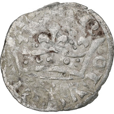 France, Charles IV, Double Parisis, 1323-1328, Billon, TB, Duplessy:244b