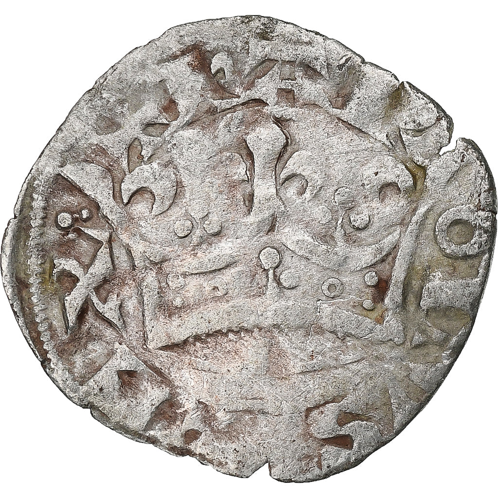 Francia, Charles IV, Double Parisis, 1323-1328, Biglione, MB+, Duplessy:244b