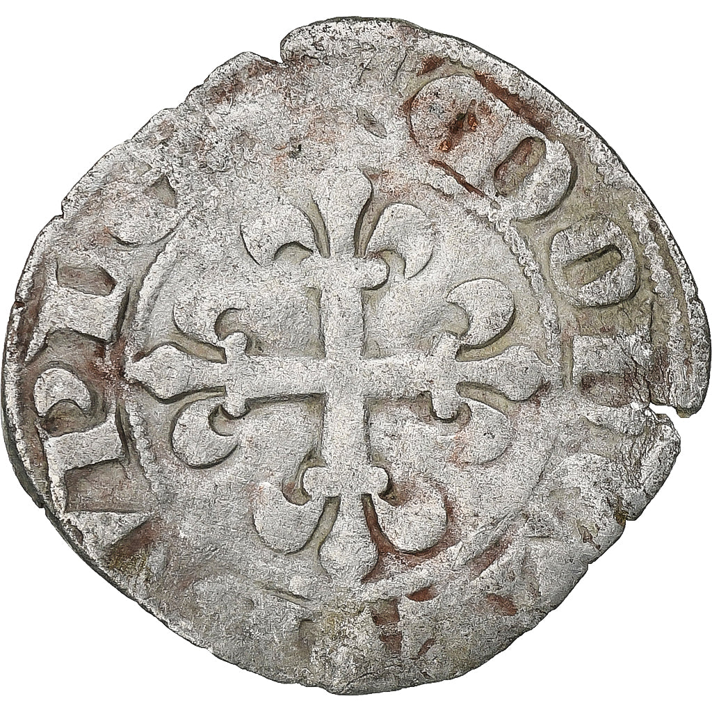 Francia, Charles IV, Double Parisis, 1323-1328, Biglione, MB+, Duplessy:244b