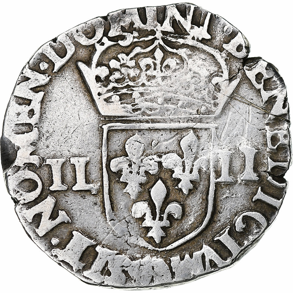 Francia, Henri III, 1/4 Franc, Uncertain date, Rennes, Argento, MB, Gadoury:494