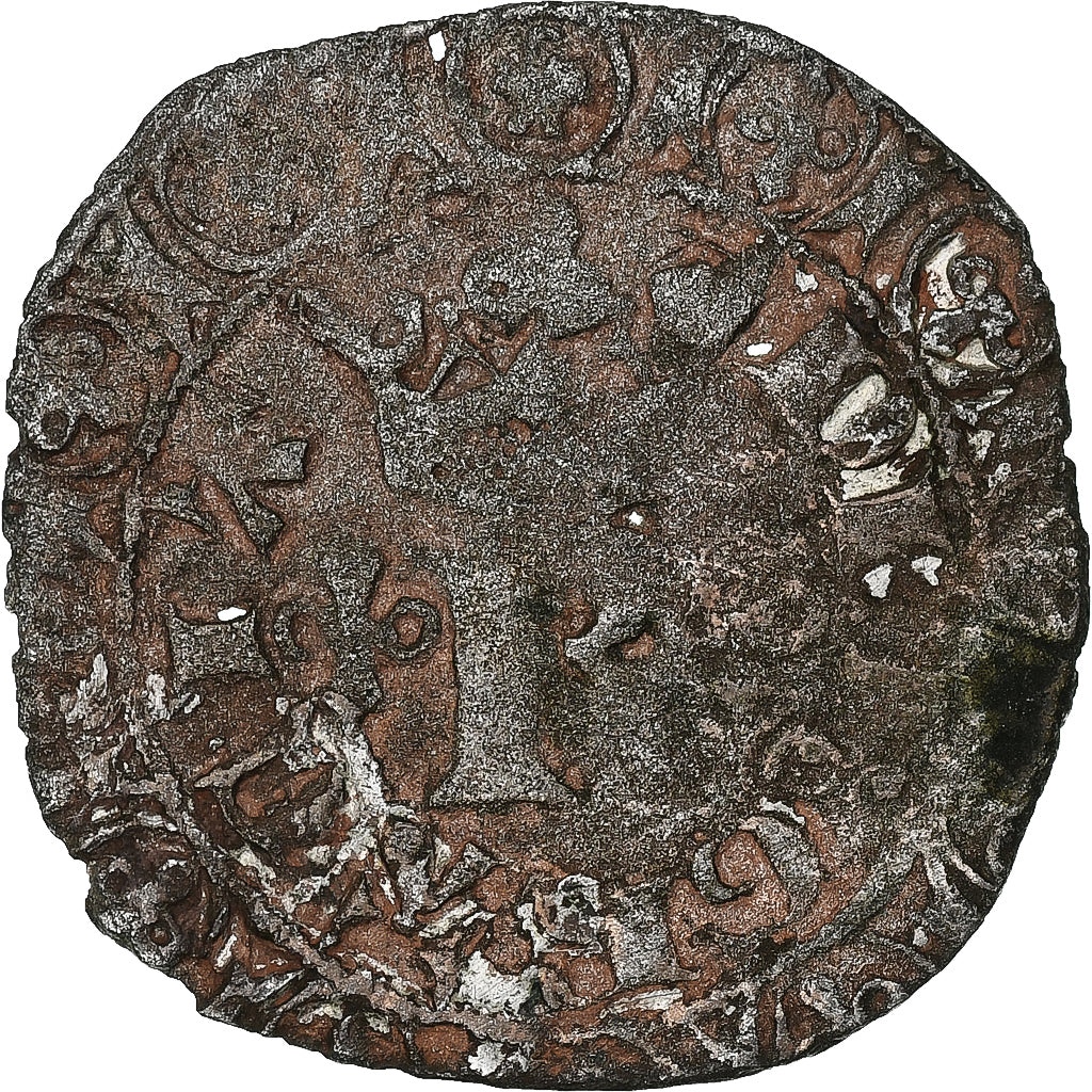 Frankreich, Charles V, Blanc au K, 1365-1380, Contemporary forgery, Billon, S+