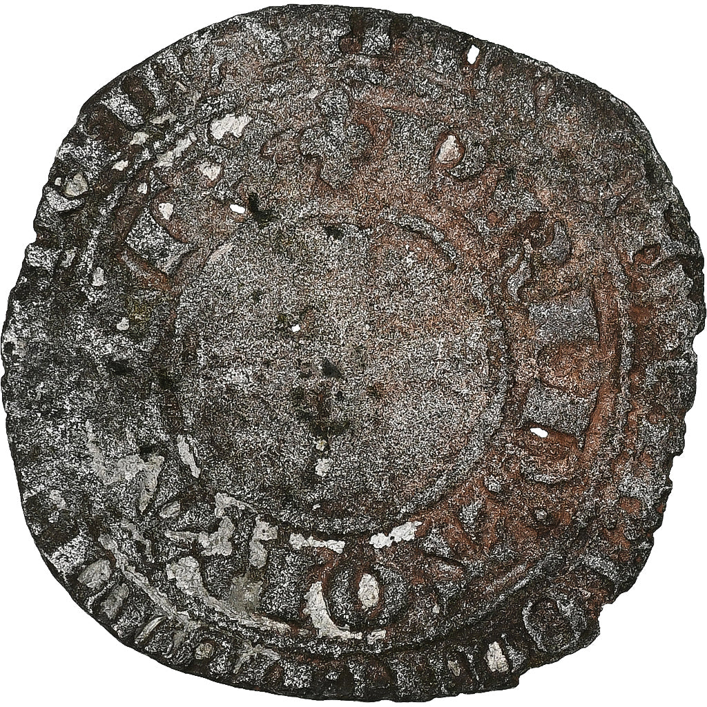 Frankreich, Charles V, Blanc au K, 1365-1380, Contemporary forgery, Billon, S+