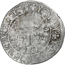 France, Charles V, Blanc au K, 1365-1380, Billon, TB+, Duplessy:363