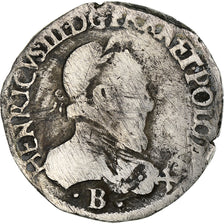 Francja, Henri III, Teston, 1575, Rouen, Contemporary forgery, Bilon, VF(20-25)