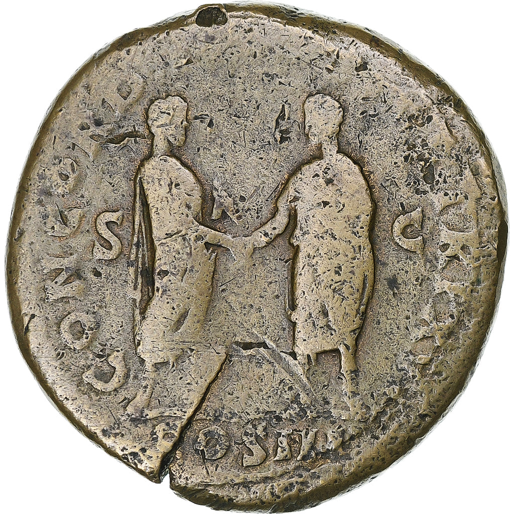 Marcus Aurelius, Sesterzio, 161-162, Rome, Bronzo, B+, RIC:826