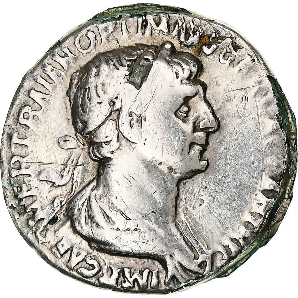 Trajan, Denarius, 114-117, Rome, Prata, VF(30-35), RIC:353
