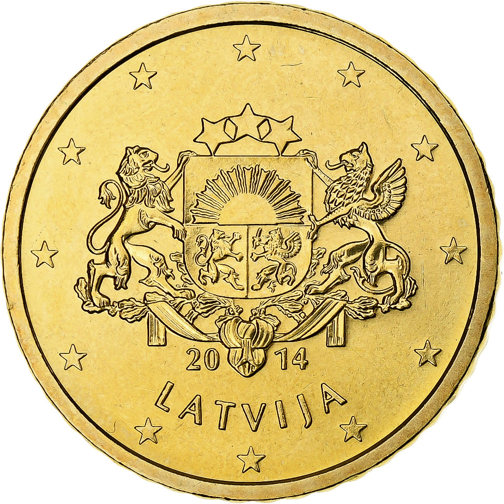 Lettonia, 50 Euro Cent, 2014, BU, SPL+, Nordic gold, KM:155