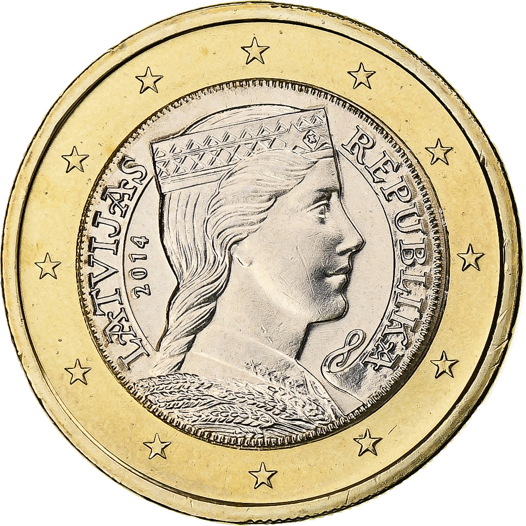 Lettonie, Euro, 2014, BU, SPL+, Bimétallique, KM:156