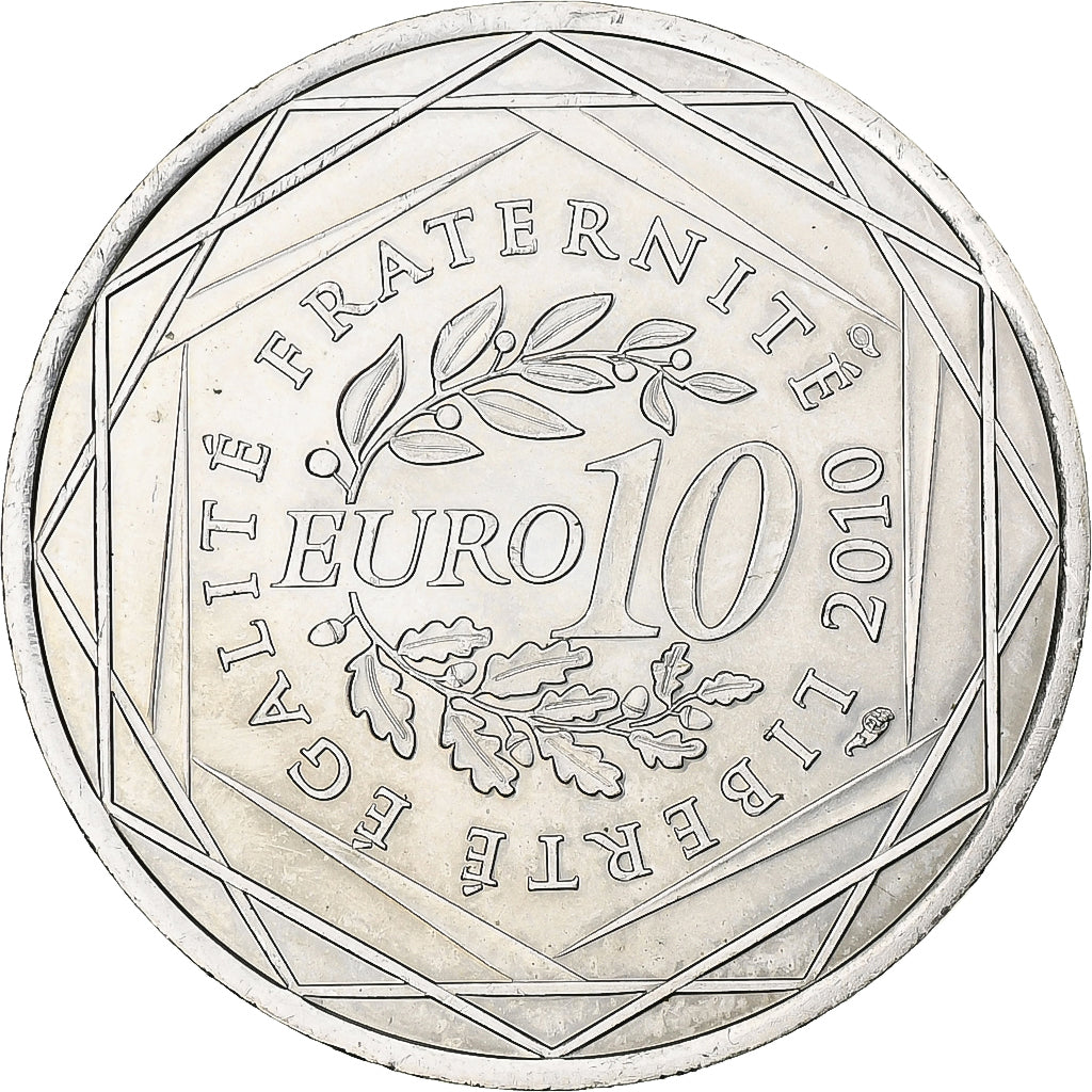 Frankreich, 10 Euro, Haute-Normandie, 2010, Paris, UNZ, Silber