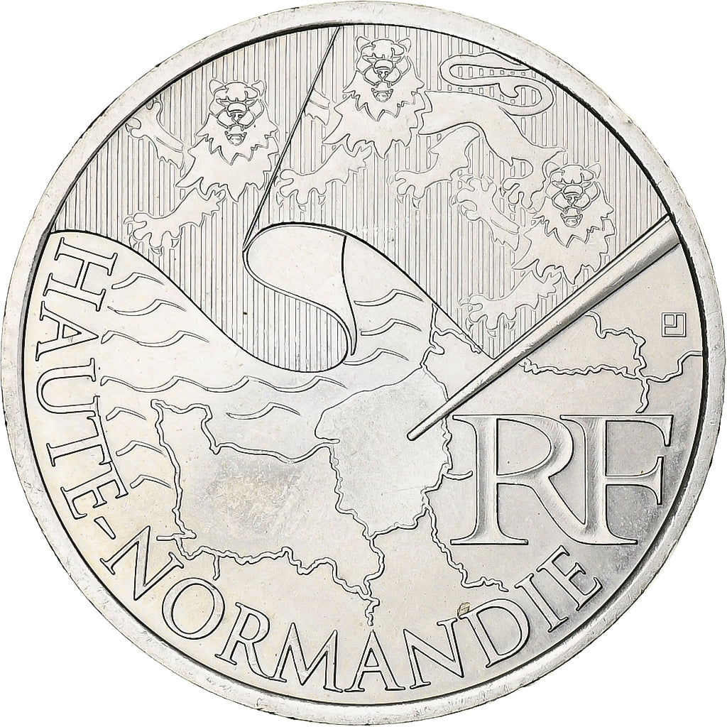 Frankreich, 10 Euro, Haute-Normandie, 2010, Paris, UNZ, Silber