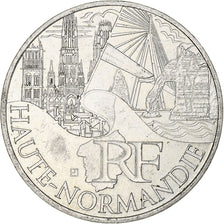 Francja, 10 Euro, Haute-Normandie, 2011, Paris, MS(63), Srebro