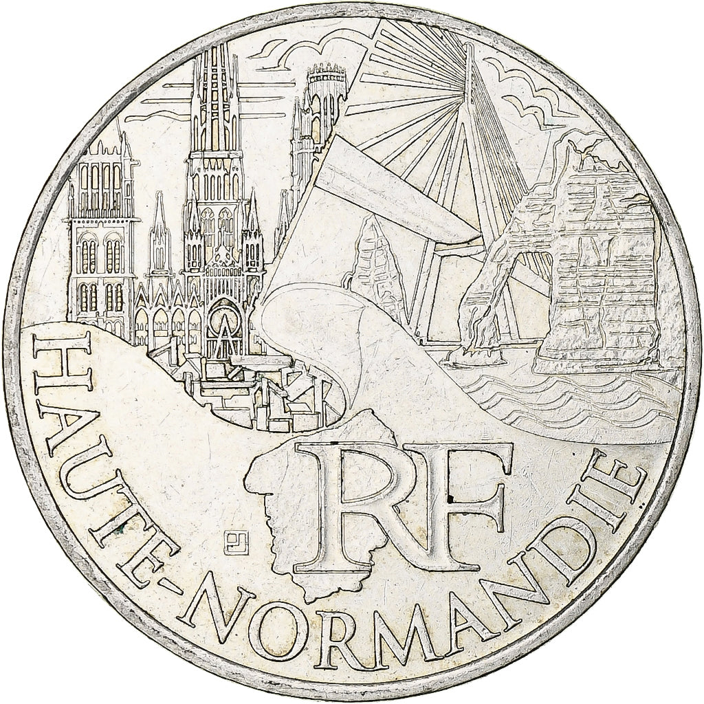 Frankrijk, 10 Euro, Haute-Normandie, 2011, Paris, UNC-, Zilver