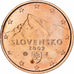 Slovacchia, 2 Euro Cent, 2009, Kremnica, SPL+, Acciaio placcato rame, KM:96