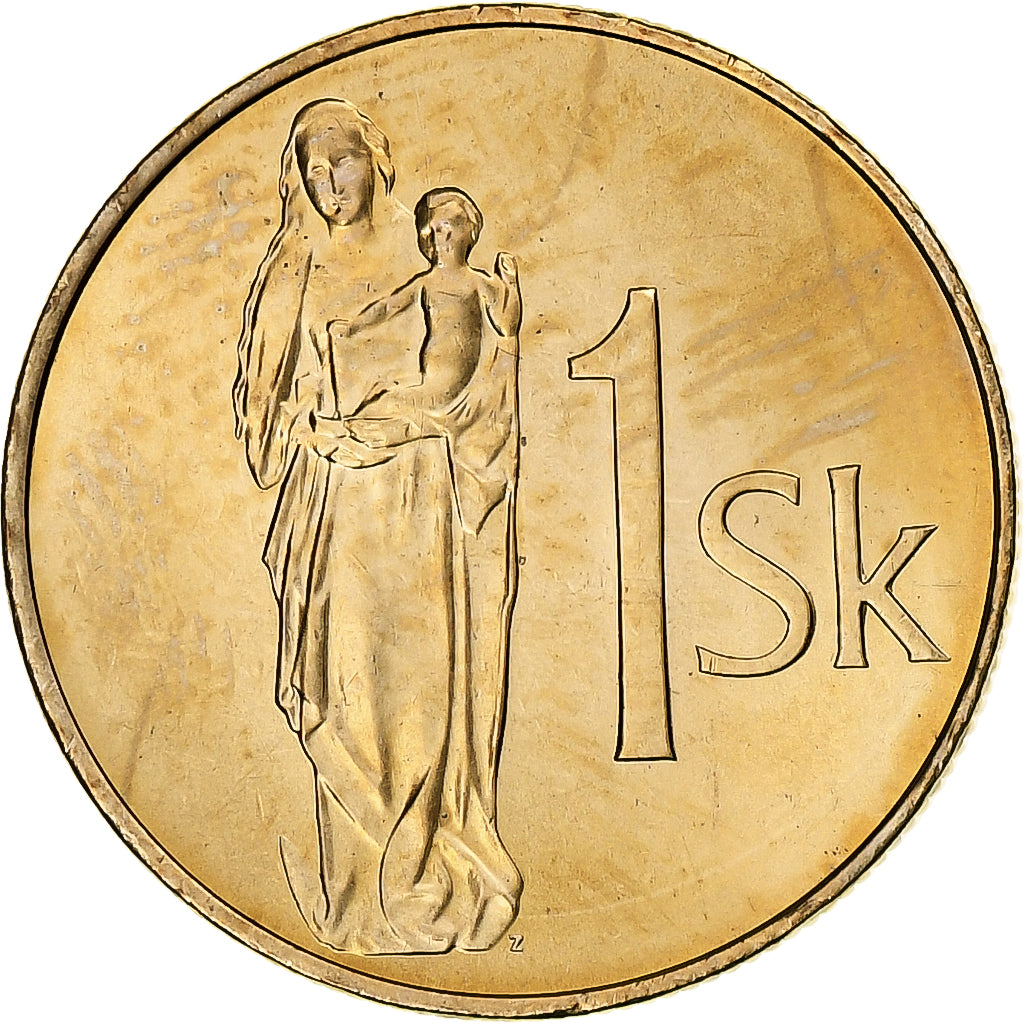 Slovacchia, 1 Koruna, 2007, Kremnica, Copper Plated Bronze, SPL+, KM:12