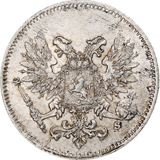 Finlandia, Nicholas II, 25 Penniä, 1917, Helsinki, Civil War, Argento, SPL-