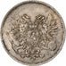 Finland, Nicholas II, 25 Penniä, 1917, Helsinki, Civil War, Zilver, PR, KM:19