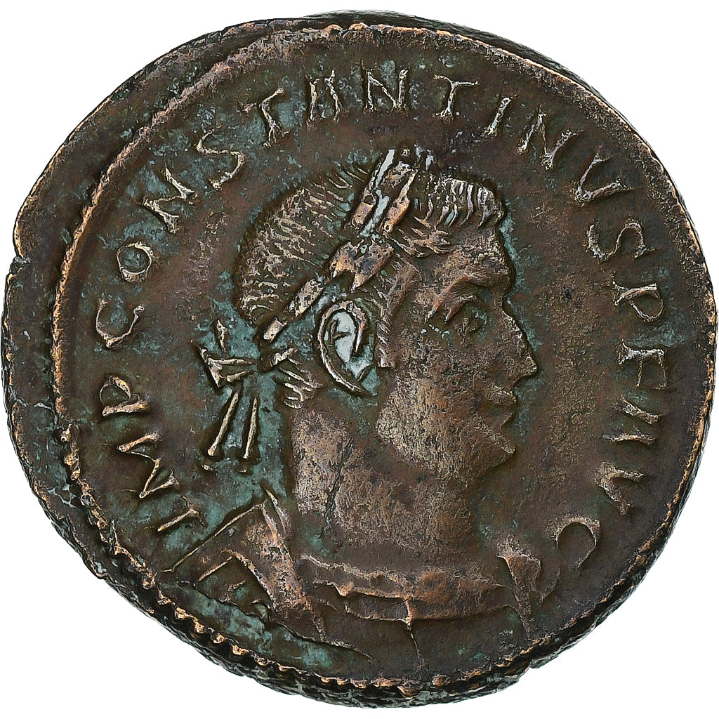Constantine I, Follis, 307-308, Treveri, Bronzo, BB+, RIC:772a