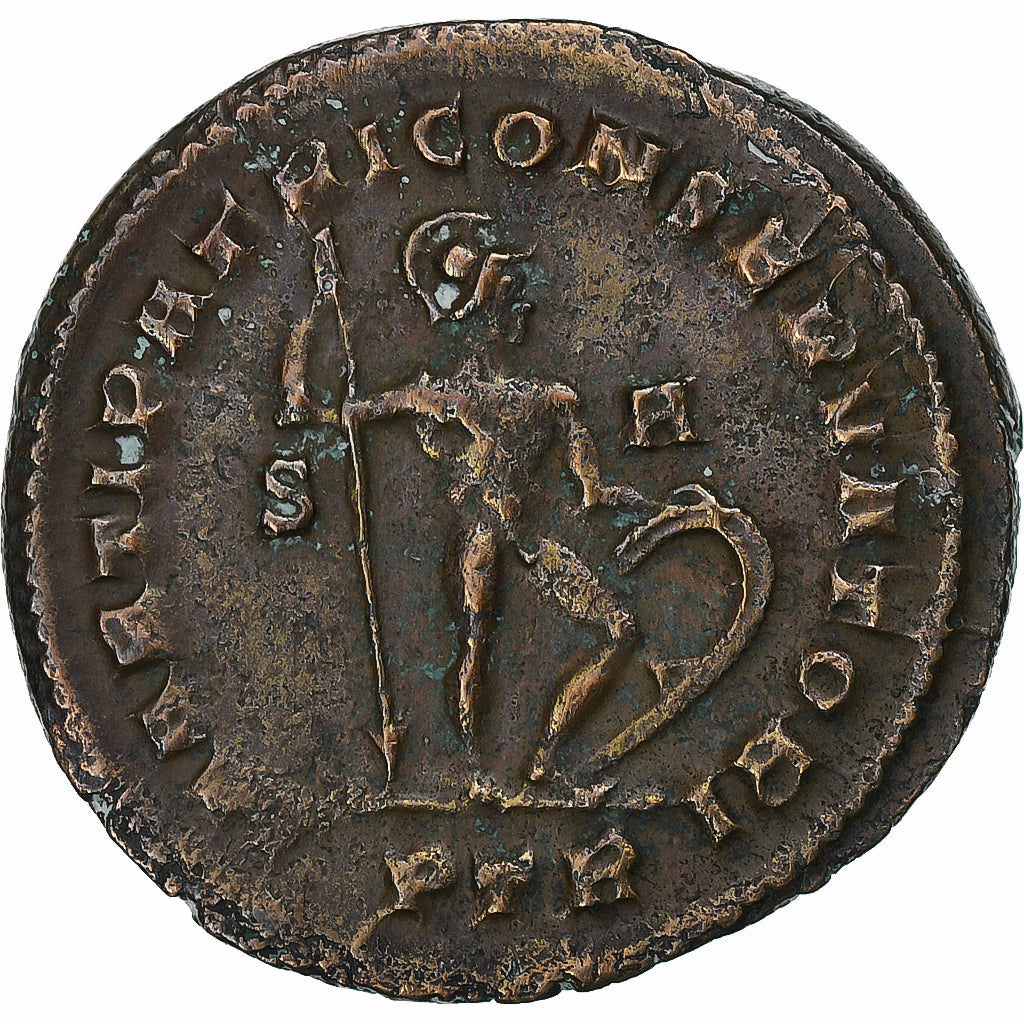 Constantine I, Follis, 307-308, Treveri, Bronzo, BB+, RIC:772a