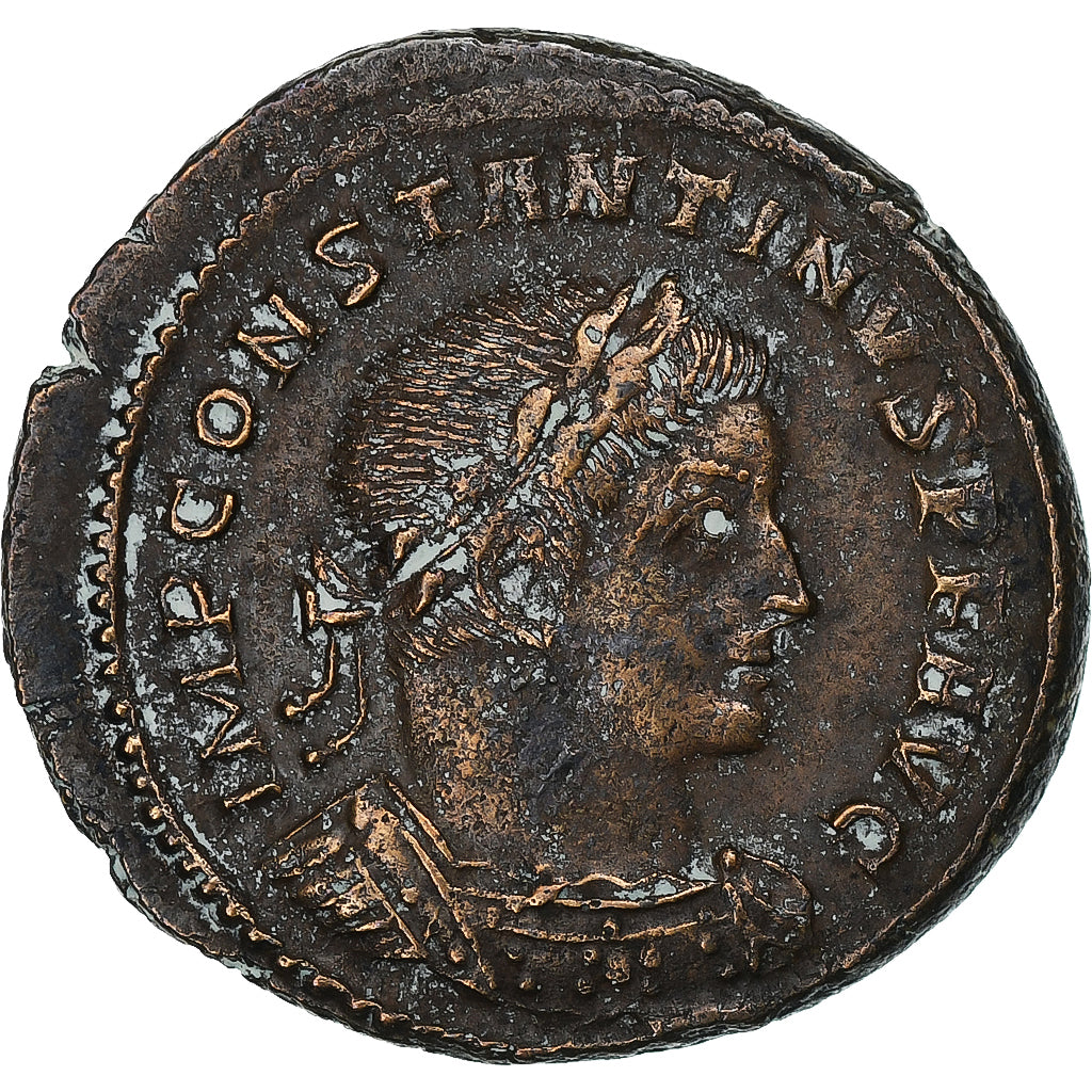 Constantine I, Follis, 307-308, Treveri, Bronze, AU(50-53), RIC:770