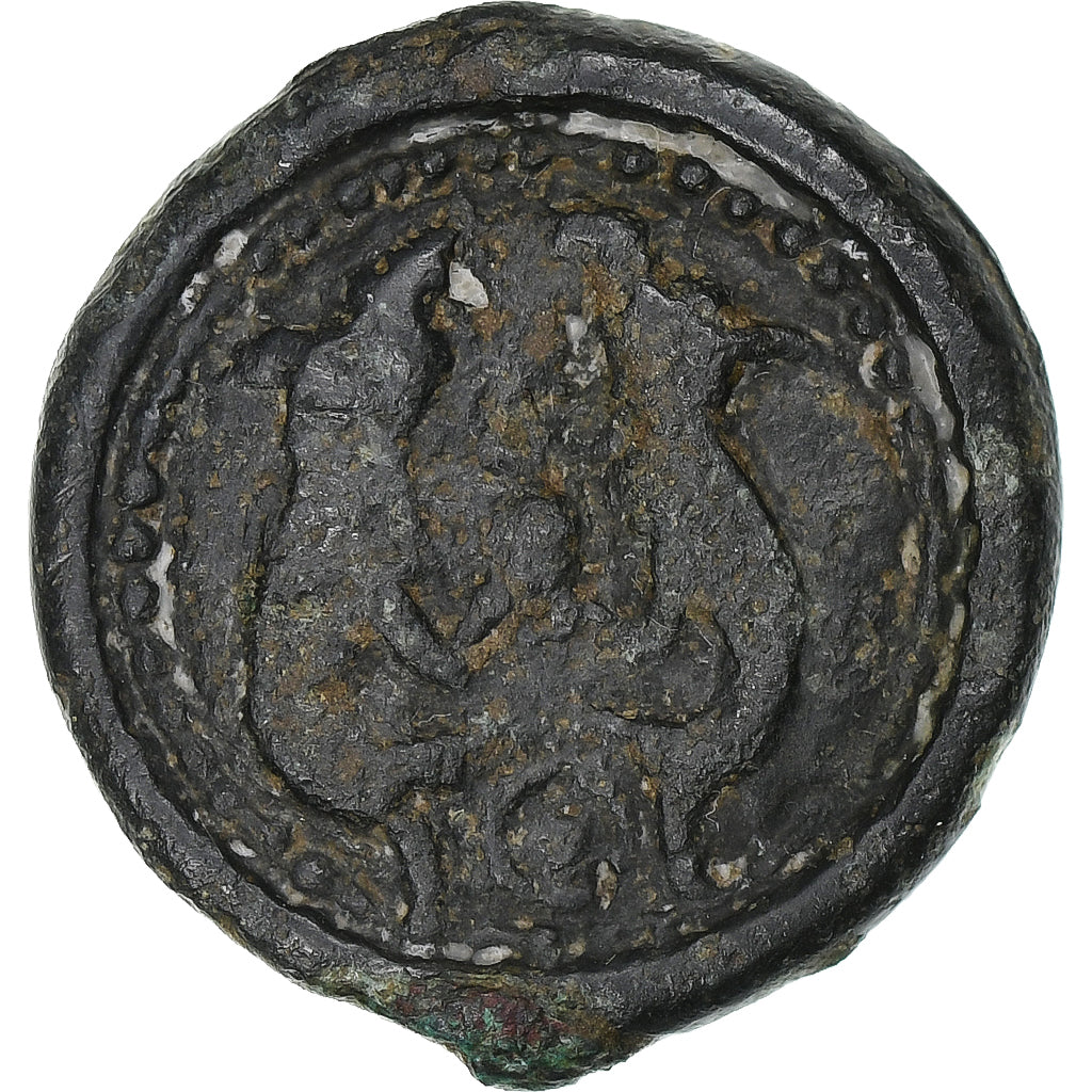 Suessions, Bronze aux animaux affrontés, 1st century BC, Potin, TTB