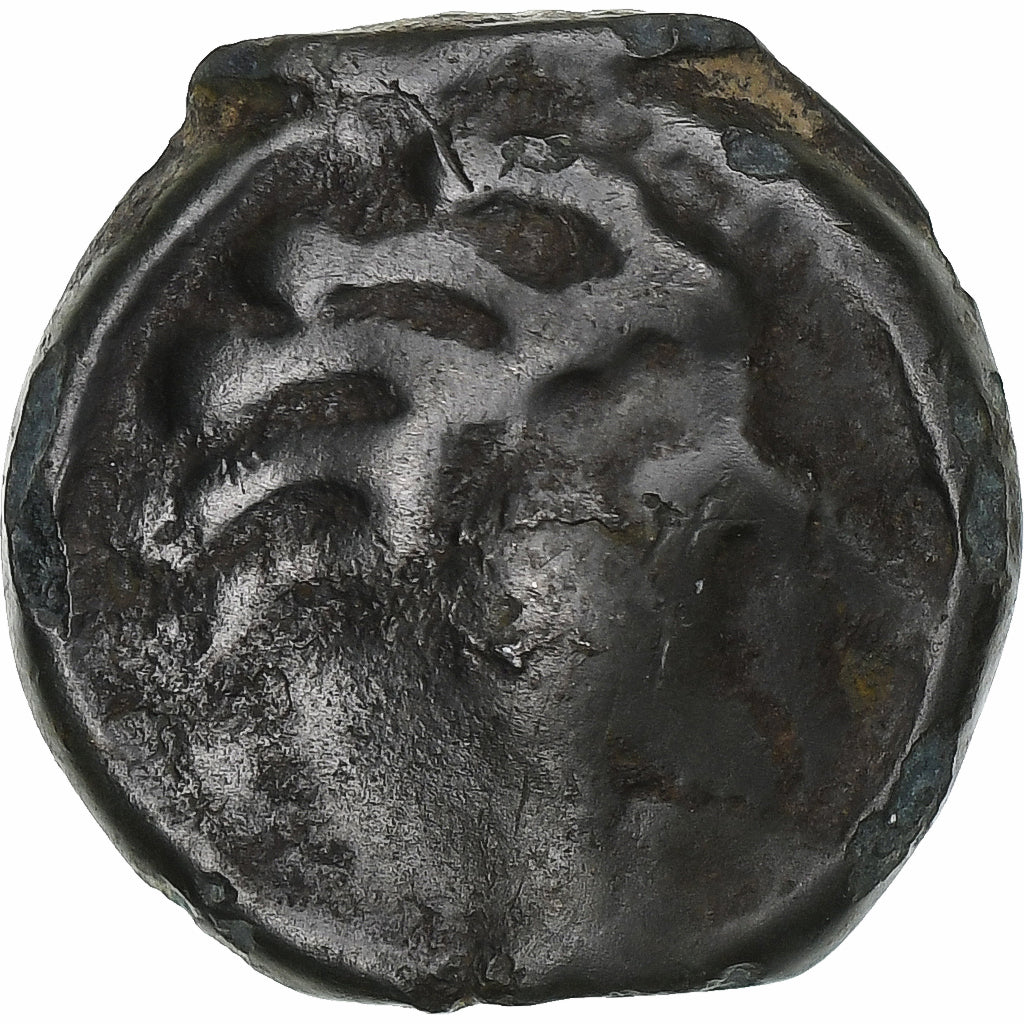 Senones, potin à la tête d’indien, 1st century BC, Bronzo, MB+, Latour:7417