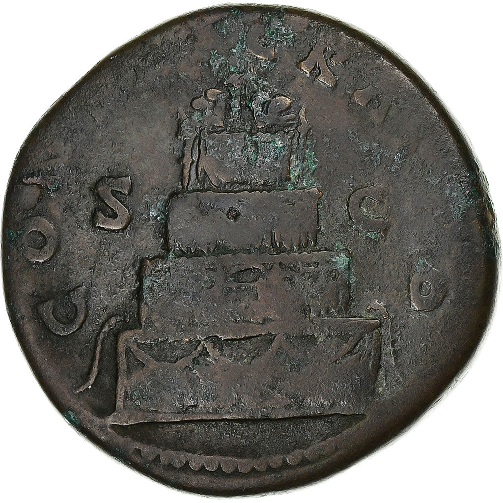 Divus Antoninus Pius, Sestertius, 161, Rome, Bronze, VF(20-25), RIC:1266