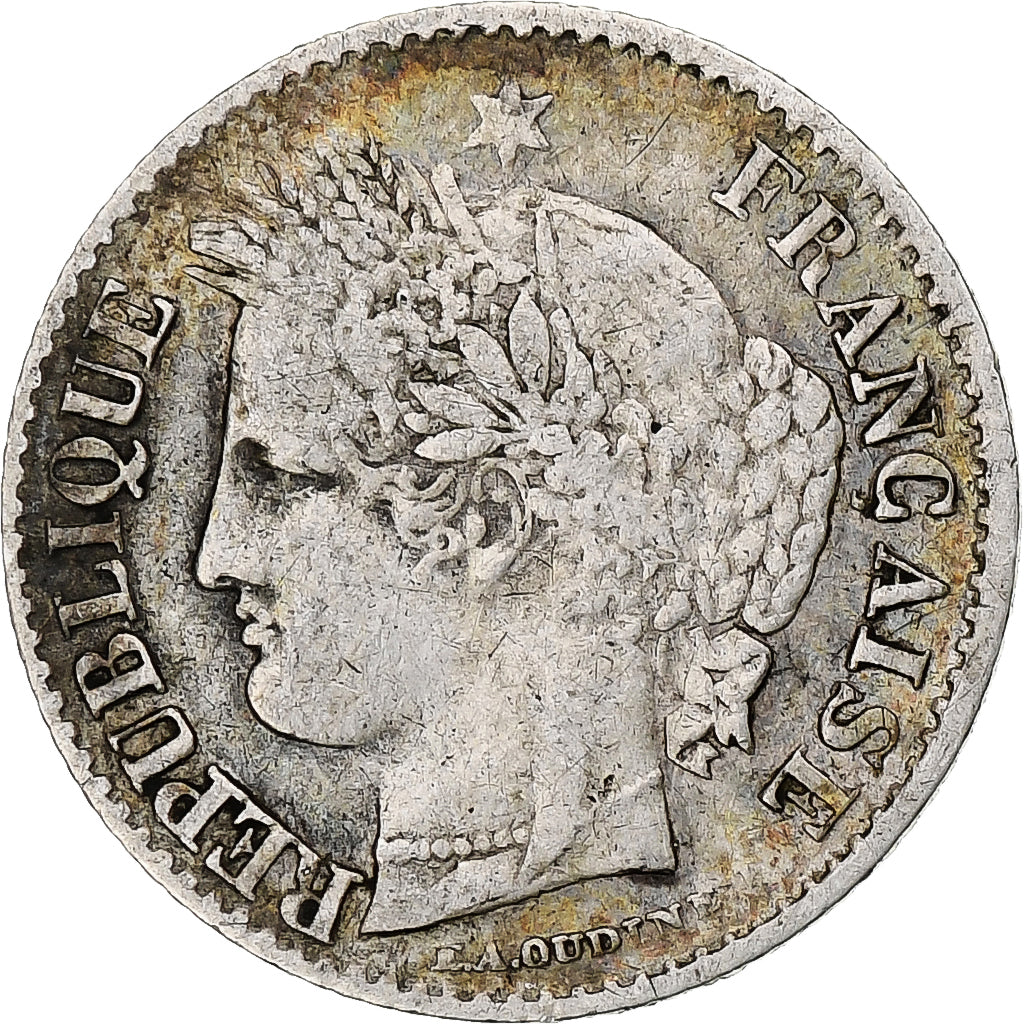 France, 20 Centimes, Cérès, 1851, Paris, Silver, EF(40-45), Gadoury:303