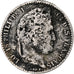 França, Louis-Philippe I, 1/4 Franc, 1835, Paris, Prata, VF(30-35), Gadoury:355