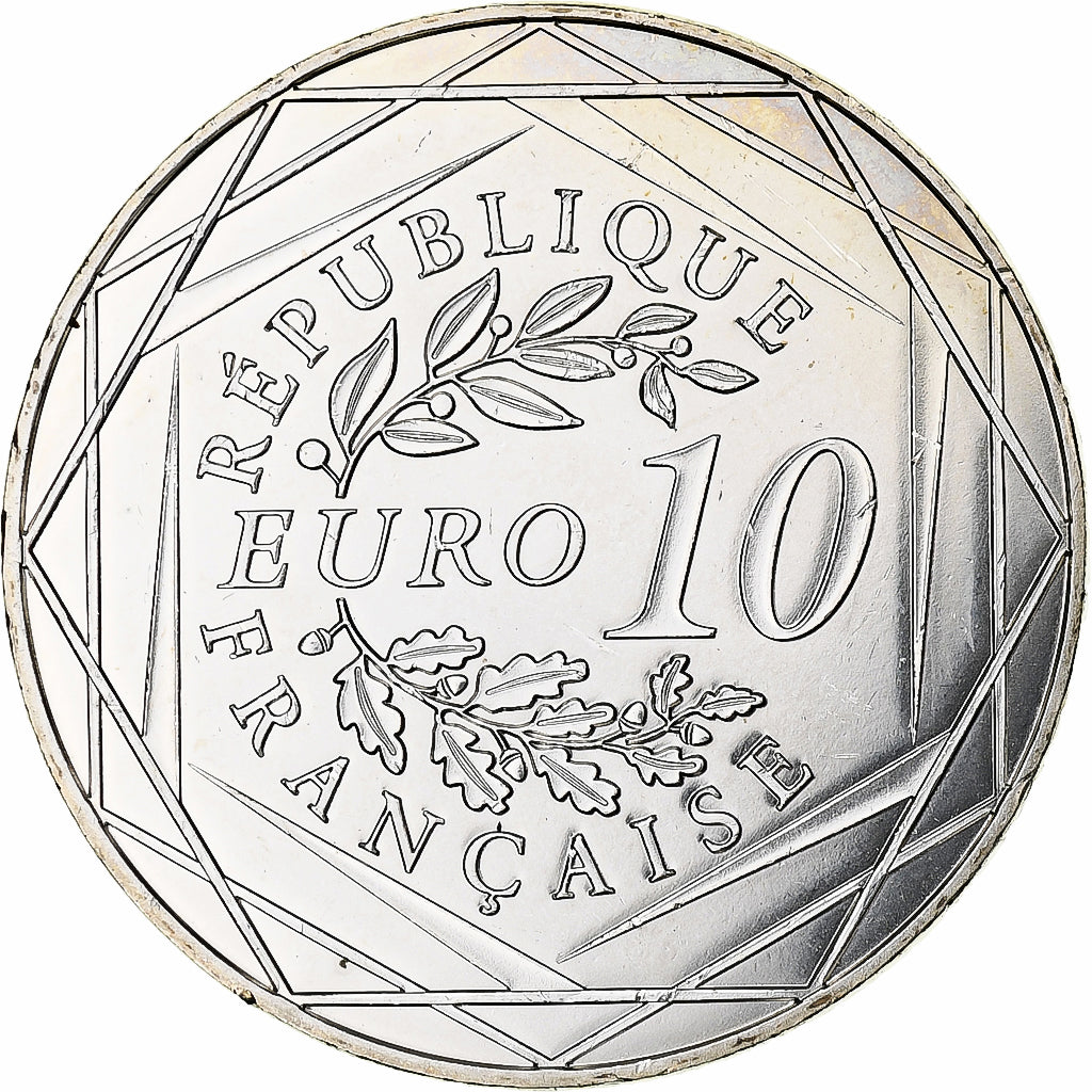 França, 10 Euro, Coq, 2014, Paris, MS(63), Prata
