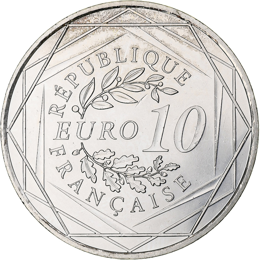 Francja, Hercule, 10 Euro, 2012, Paris, MS(63), Srebro