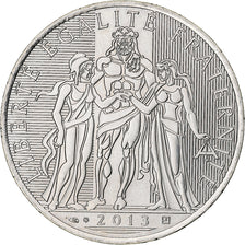 França, Hercule, 10 Euro, 2013, Paris, MS(63), Prata