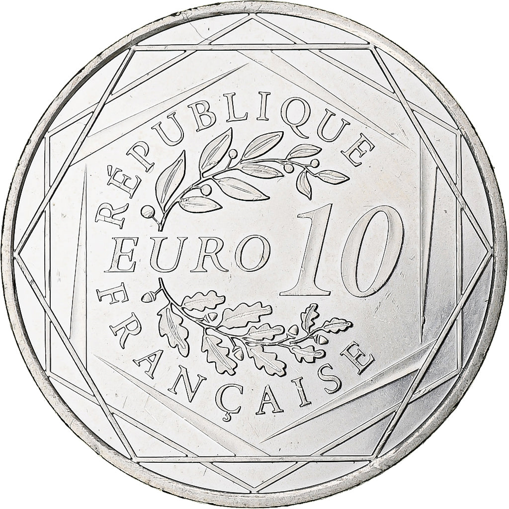 Francja, Hercule, 10 Euro, 2013, Paris, MS(63), Srebro