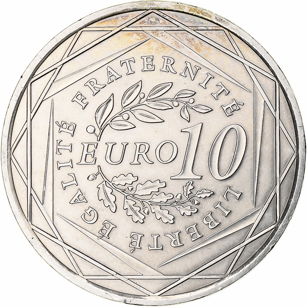 Francia, Semeuse, 10 Euro, 2009, Paris, SC, Plata