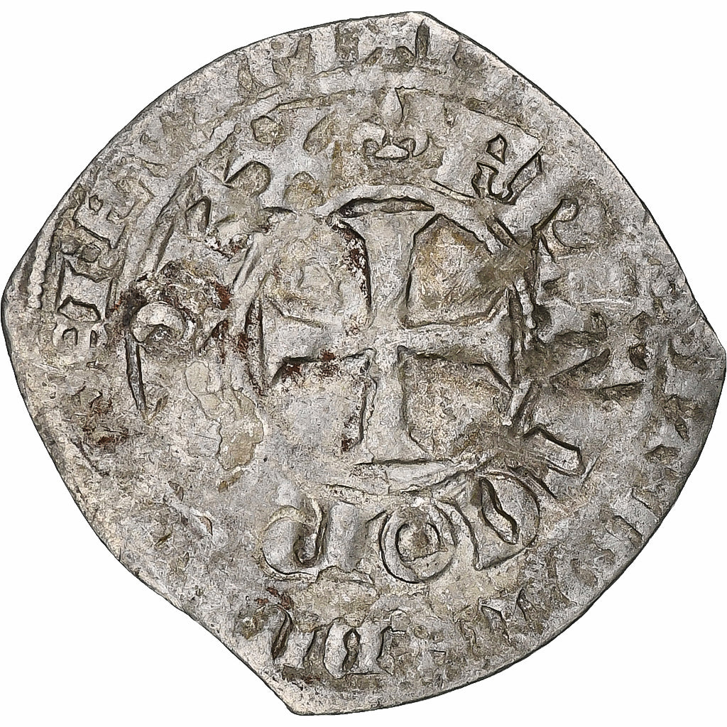 Frankrijk, Karel V, Blanc au K, 1365-1380, Billon, FR+, Duplessy:363