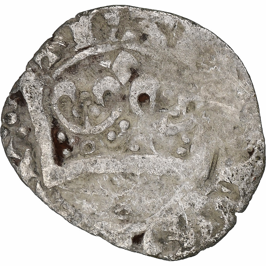 France, Charles IV, Double Parisis, 1323-1328, Billon, F(12-15), Duplessy:244b