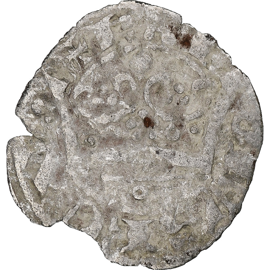 France, Charles IV, Double Parisis, 1323-1328, Billon, VF(20-25), Duplessy:244b